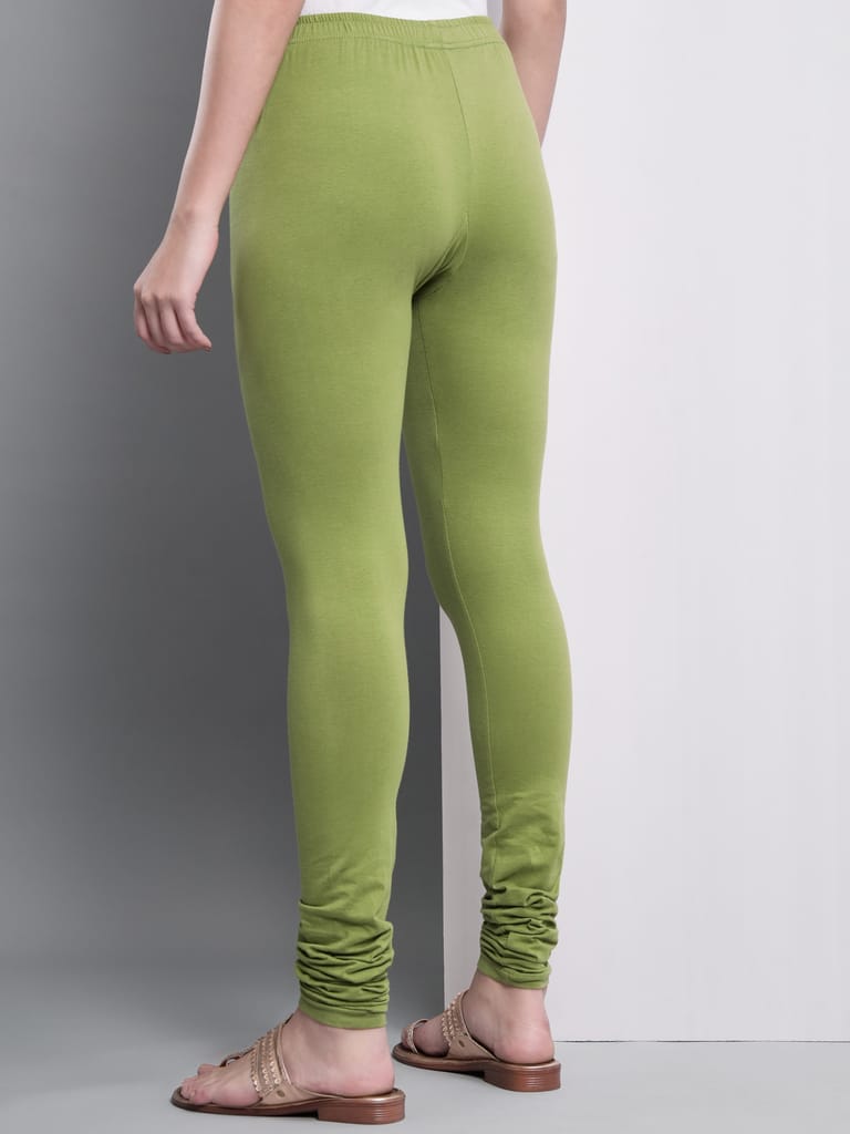 SOFT COLORS Women's Skinny Fit Ethnic Wear Churidar Leggings (Mehndi)