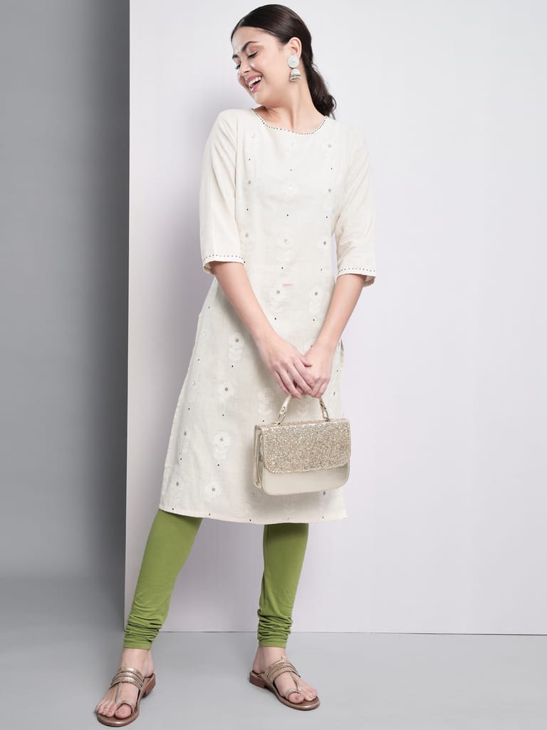 SOFT COLORS Women's Skinny Fit Ethnic Wear Churidar Leggings (Mehndi)