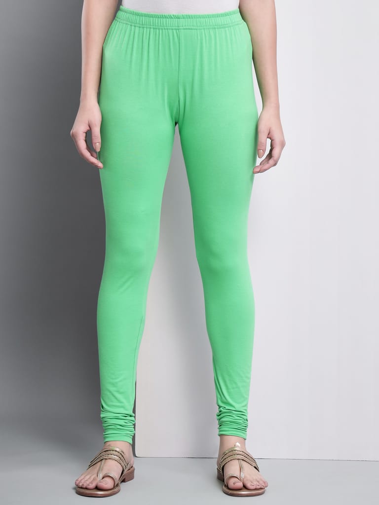 SOFT COLORS Women's Skinny Fit Ethnic Wear Churidar Leggings (Pista)