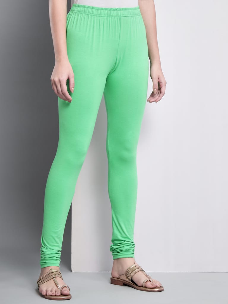 SOFT COLORS Women's Skinny Fit Ethnic Wear Churidar Leggings (Pista)