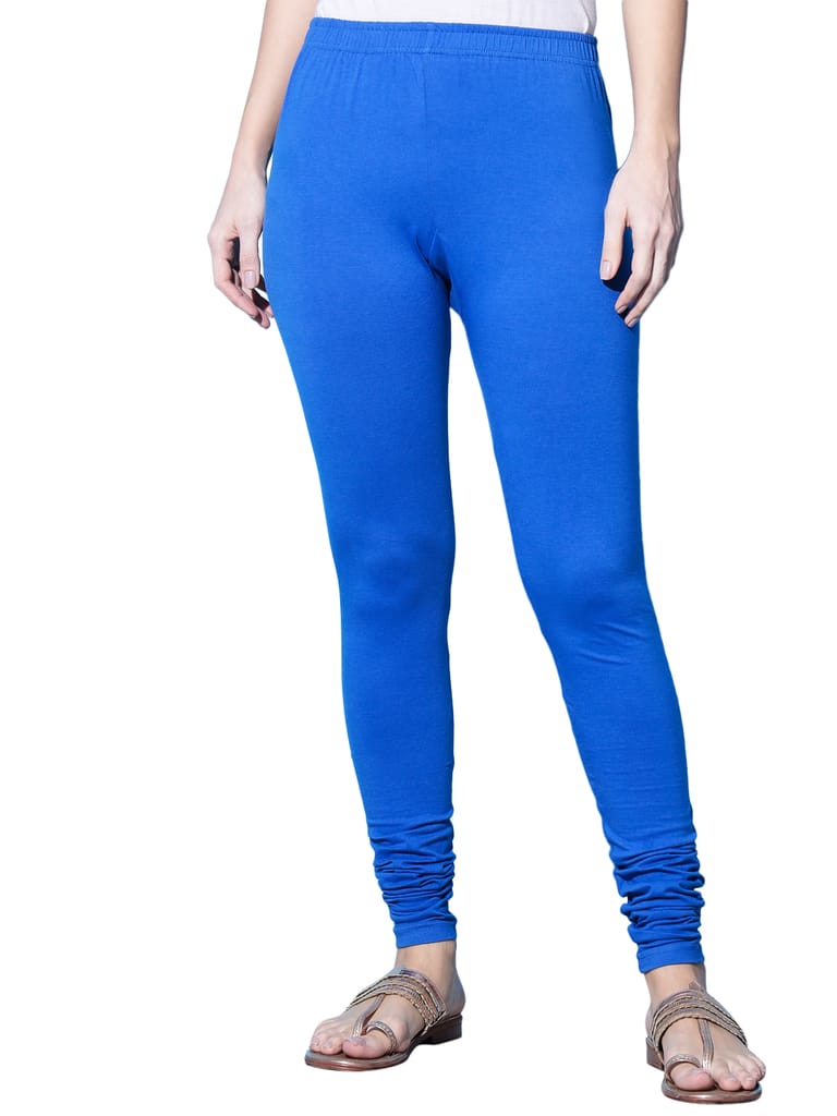 SOFT COLORS Women's Skinny Fit Ethnic Wear Churidar Leggings (Royal Blue)