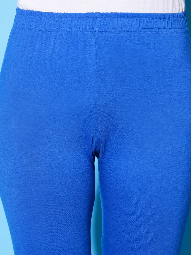 SOFT COLORS Women's Skinny Fit Ethnic Wear Churidar Leggings (Royal Blue)