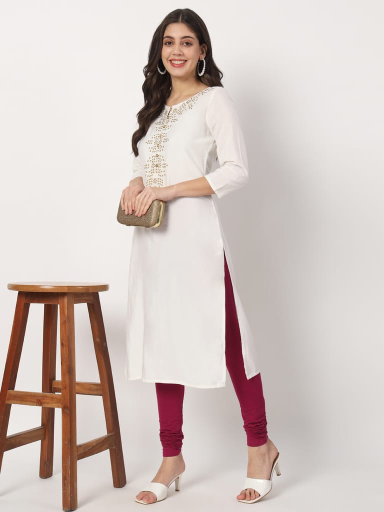 SOFT COLORS Women's Skinny Fit Ethnic Wear Churidar Leggings (Dark Purple)