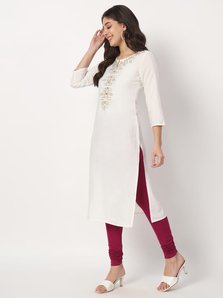 SOFT COLORS Women's Skinny Fit Ethnic Wear Churidar Leggings (Dark Purple)