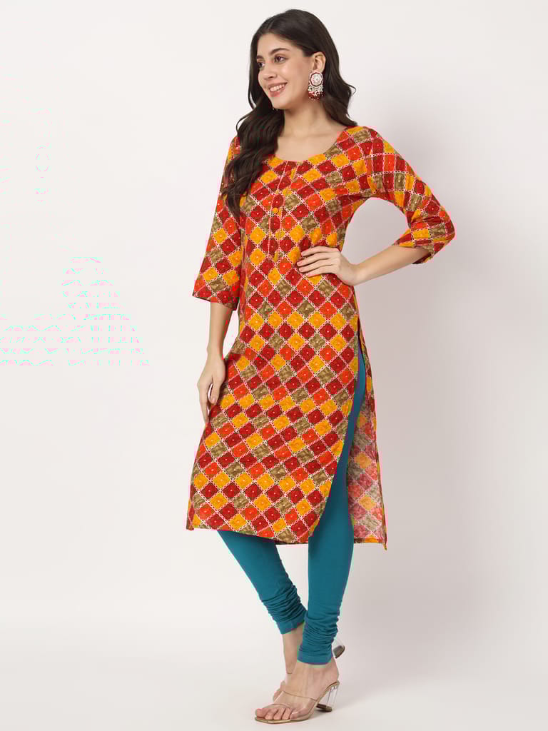 SOFT COLORS Women's Skinny Fit Ethnic Wear Churidar Leggings (Sea Blue)