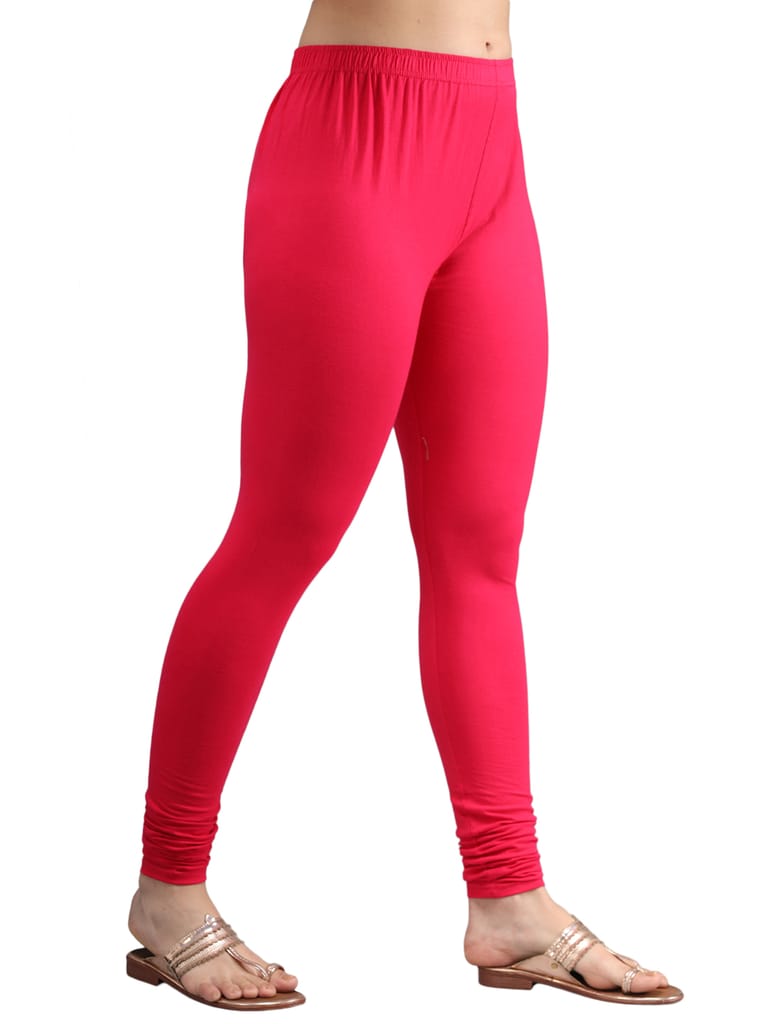 SOFT COLORS Women's Skinny Fit Ethnic Wear Churidar Leggings (Magenta)