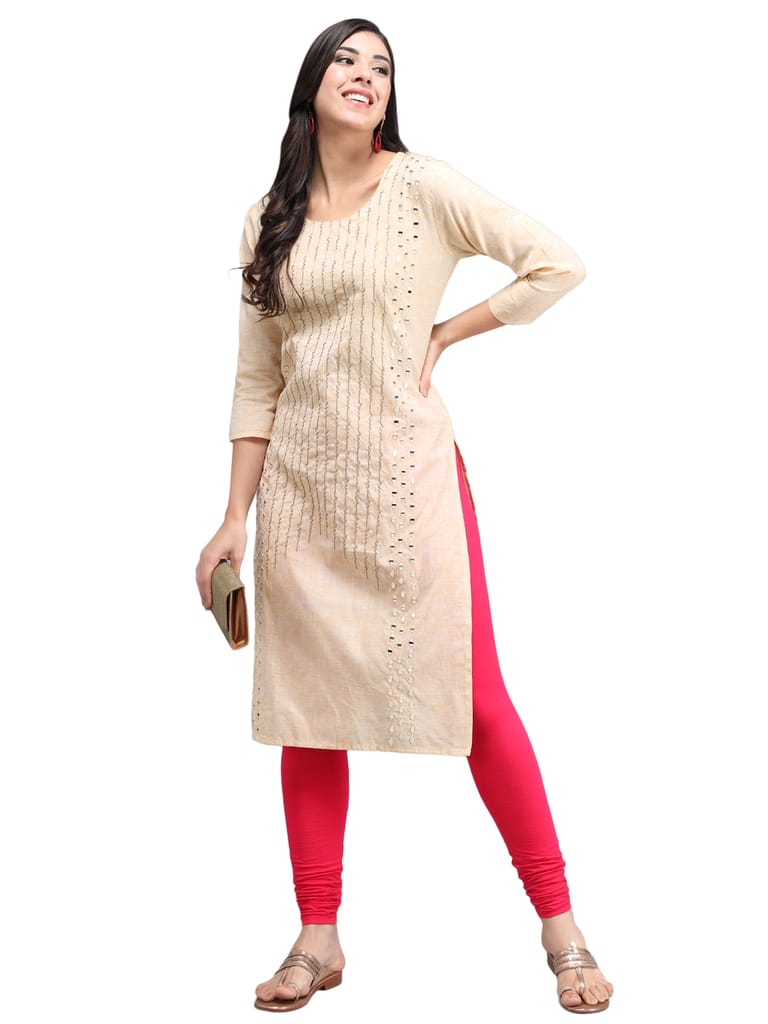 SOFT COLORS Women's Skinny Fit Ethnic Wear Churidar Leggings (Magenta)