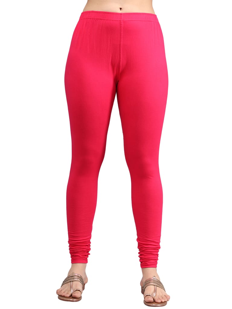 SOFT COLORS Women's Skinny Fit Ethnic Wear Churidar Leggings (Magenta)