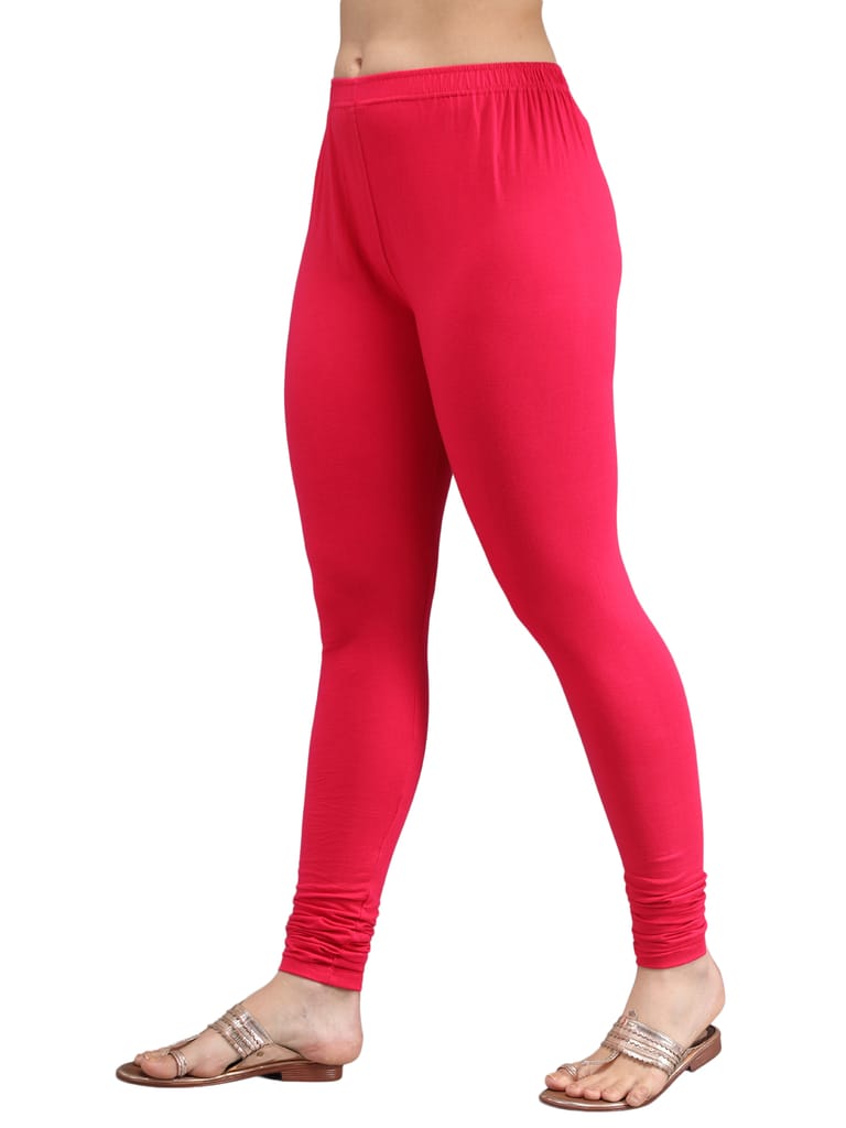 SOFT COLORS Women's Skinny Fit Ethnic Wear Churidar Leggings (Magenta)
