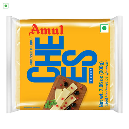 AMUL PROCESSED CHEESE SLICES 200 GM