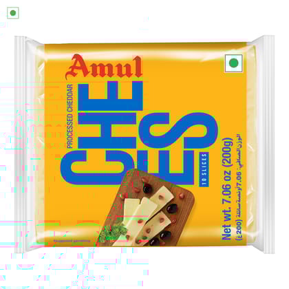 AMUL PROCESSED CHEESE SLICES 200 GM