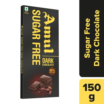 AMUL SUGARFREE DARK CHOCOLATE 150G