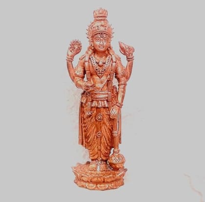 Searchers Paradise - Copper Idols of god Guruvayurappan, 3.7 inches, Copper Handmade 147 Grams, Patina Antique Finish, Pack of 1 Piece