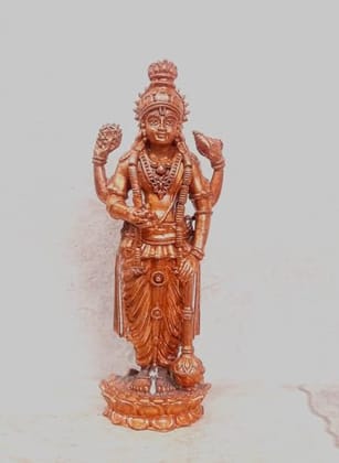 Searchers Paradise - Copper Idols  of god Guruvayurappan, 4.1 inches, Copper Handmade 198 Grams, Patina Antique Finish, Pack of 1 Piece