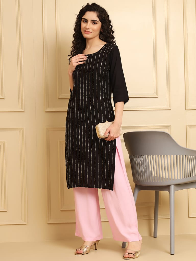 Soft Colors Regular Fit Pocket Palazzo (Baby Pink)