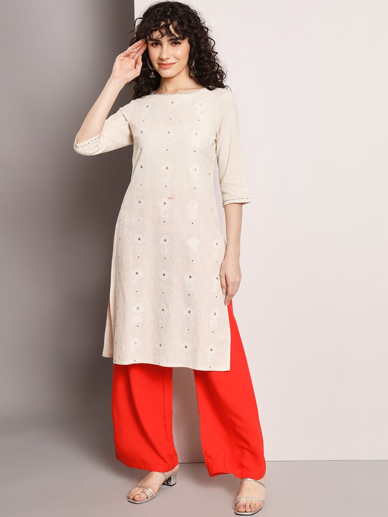 Soft Colors Regular Fit Pocket Palazzo (Gajari)