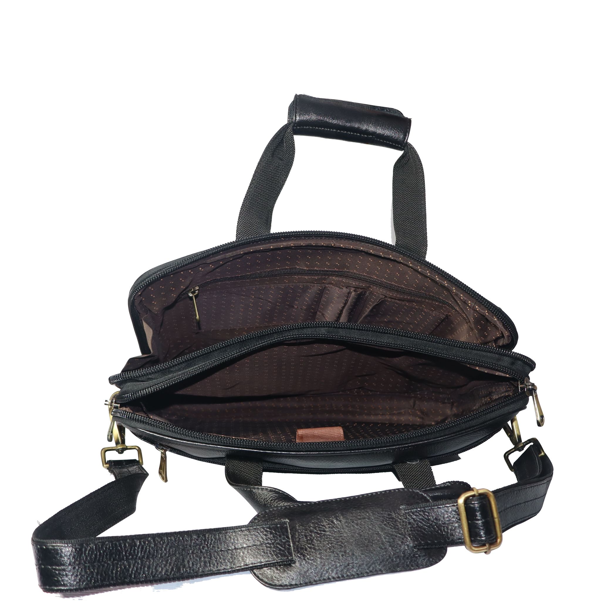 FHS OfficeElite Genuine Leather Laptop Briefcase: Where Professionalism Meets Style