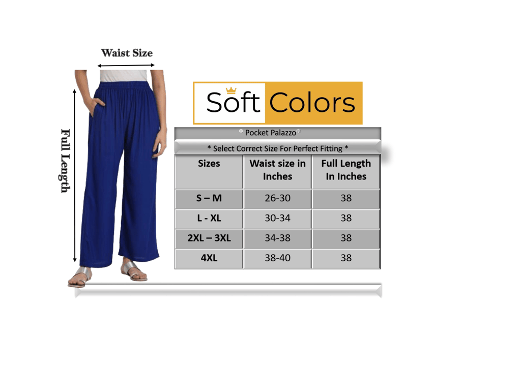 Soft Colors Regular Fit Pocket Palazzo (Dark Grey)