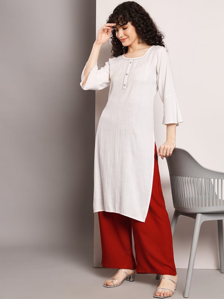 Soft Colors Regular Fit Pocket Palazzo (Maroon)