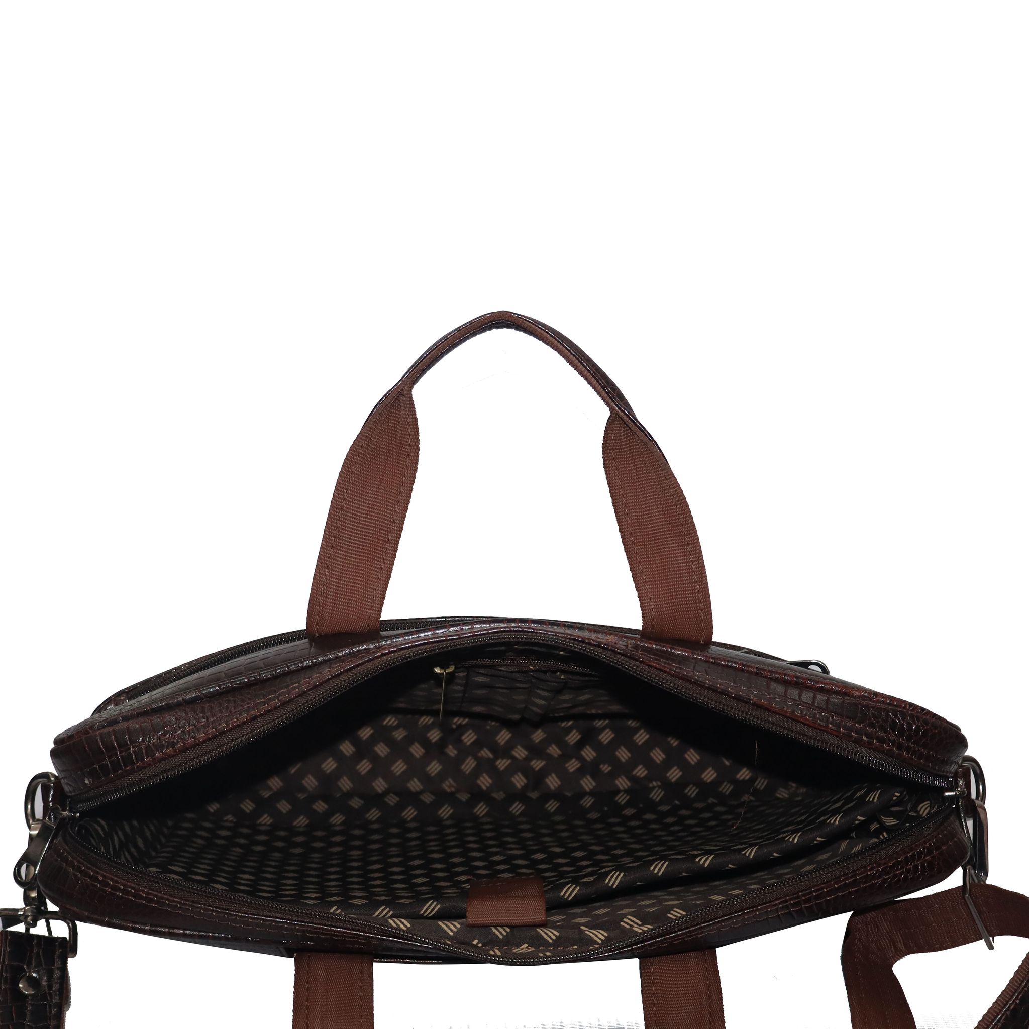 FHS Genuine Leather Office Bag - Brown  | Laptop bag for Men