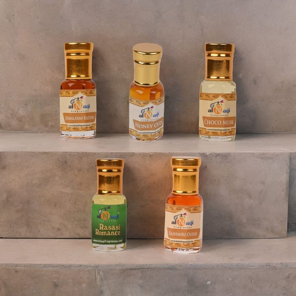 Special Alnaqi Attar Combo of 5 (6ml each) |Pack of 5 | Luxury Attars| Gift Pack | Most Wanted Arabian Aroma | Unisex |