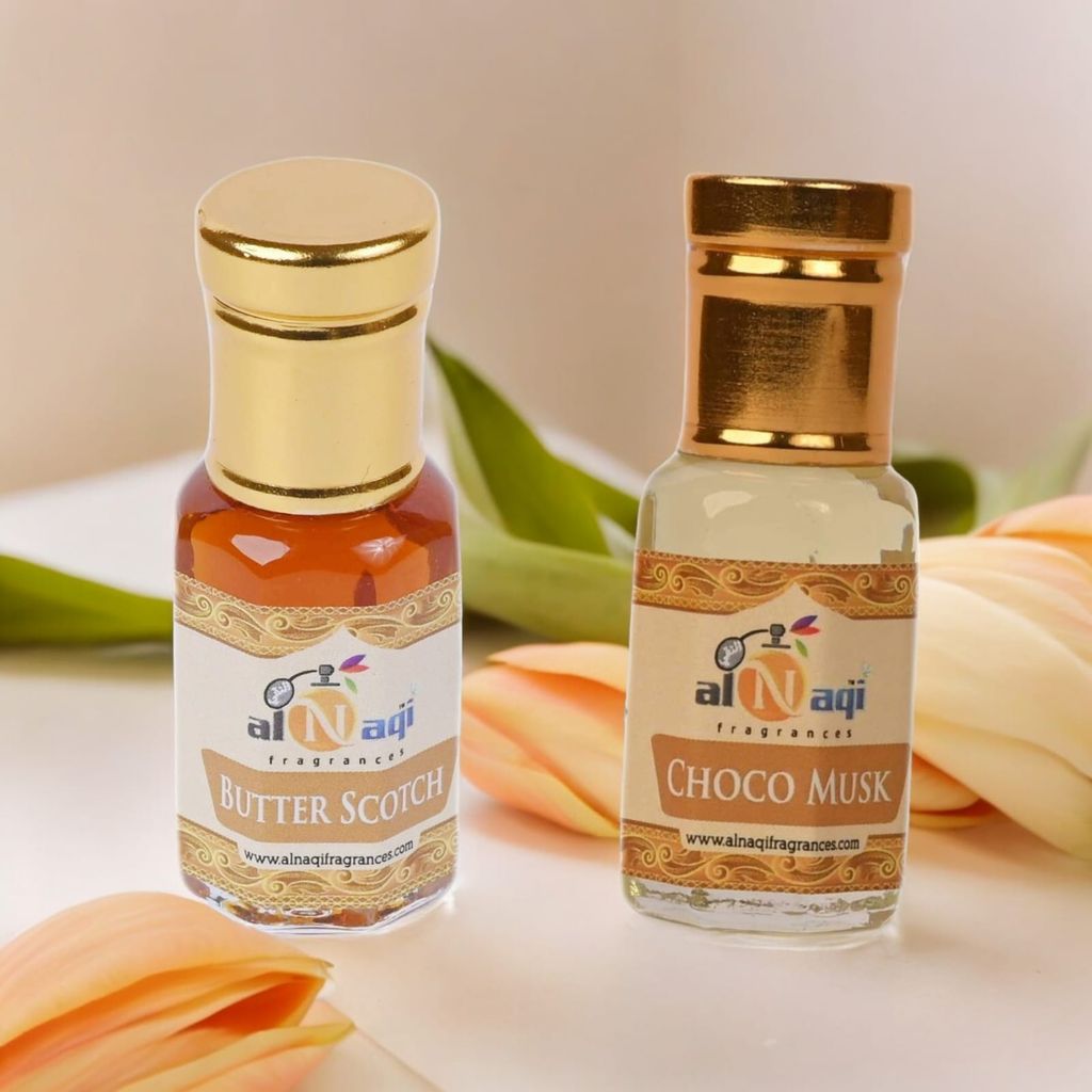 Special Alnaqi Attar Combo of 2 (6ml each) | ChocoMusk Attar, ButterScotch Attar| Luxury Attars| Gift Pack | Most Wanted Arabian Aroma | Unisex |