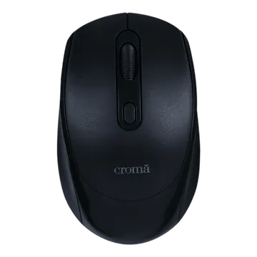 Croma Wireless Optical Mouse (Variable DPI Up to 1600, Compact & Lightweight Design, Black)
