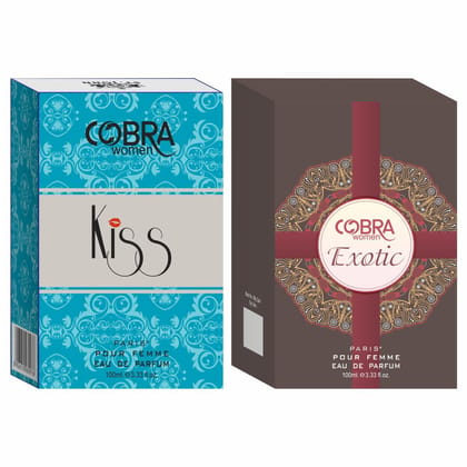 ST-JOHN Cobra Kiss 100ML & Cobra Exotic 100ML Long Lasting Perfume Eau de Parfum - 200 ml (For Men & Women)