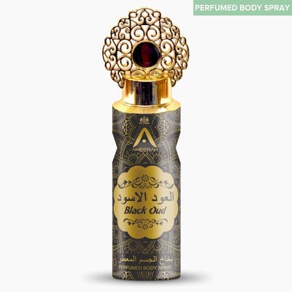 Ameerah Black Oud Long Lasting Perfumed Deodorant Spray - For Men & Women  (200 ml)