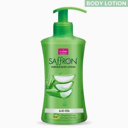 VI-JOHN Women Saffron Chemical Free Fairness Body Lotion With Aloevera  & Vitamin E - 250 ML