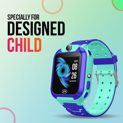 Melbon® 2G Sim Card SmartWatch for Kids, LBS Location Tracking, Voice Message, Cameras, 2G Voice Calling & Message, SOS, Geo-Fencing, Games - Perfect for Child Safety and Entertainment (Blue)