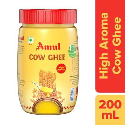 AMUL HIGH AROMA COW GHEE 200 ML JAR