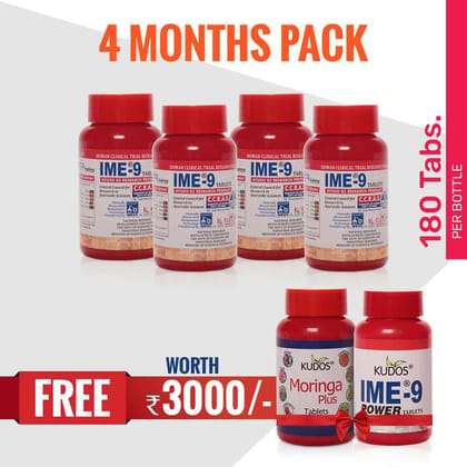 IME-9 Kit- 4 Months Pack (Free IME-9 Power &amp; Moringa Plus)