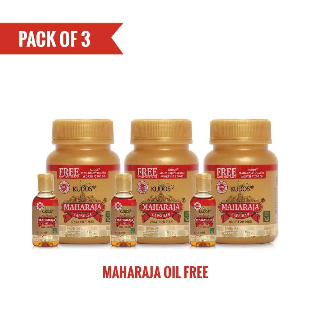 Kudos Maharaja Caps| Male Wellness Capsules |  (Pack Of 3)