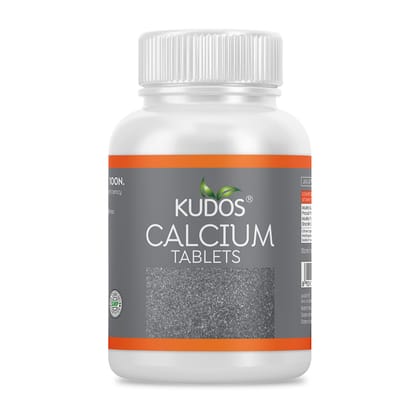 Kudos Calcium Tablets | Calcium Supplement | 100 Tablets