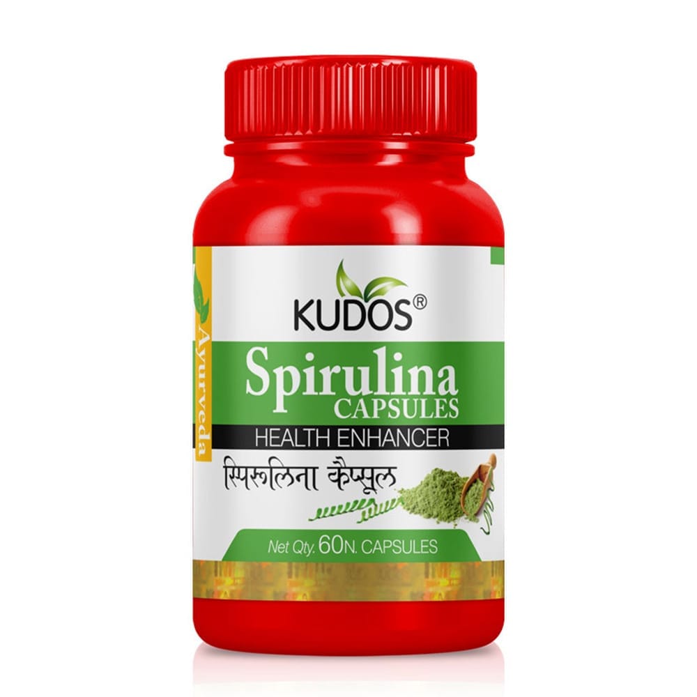 Kudos Spirulina Capsules | Dietary Supplement | 60 Capsules