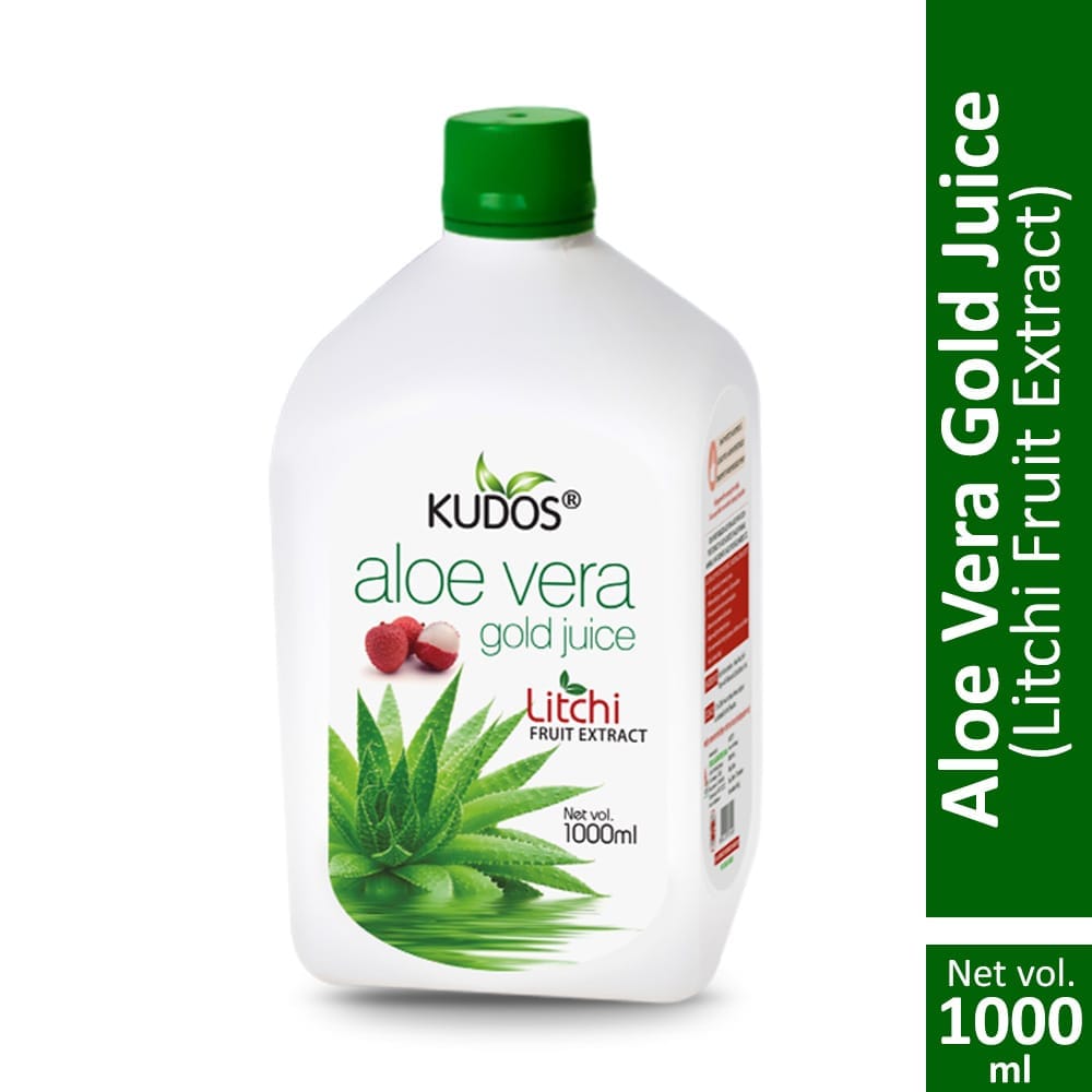 Kudos Aloe Vera Gold Juice |  Litchi Flavour | 1000ml