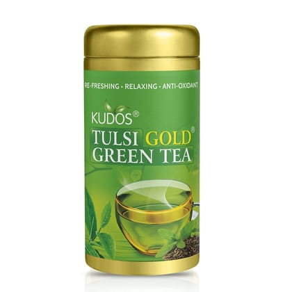 Kudos Tulsi Gold Green Tea - Best Anti-Oxidant (100g)