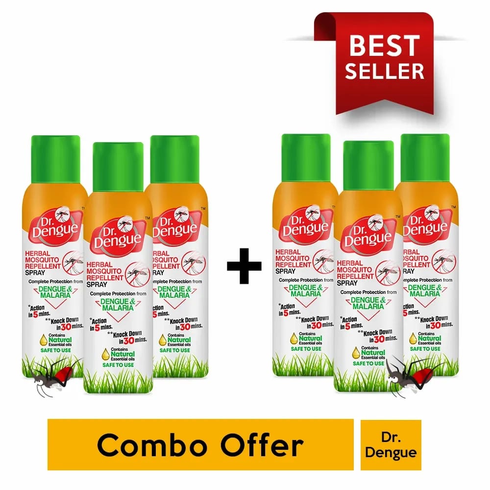 Buy 3 Dr. Dengue Herbal Mosquito Repellent Spray & Get 3 Free - Fresheners and Repellents | Buy online on ZillyBuy