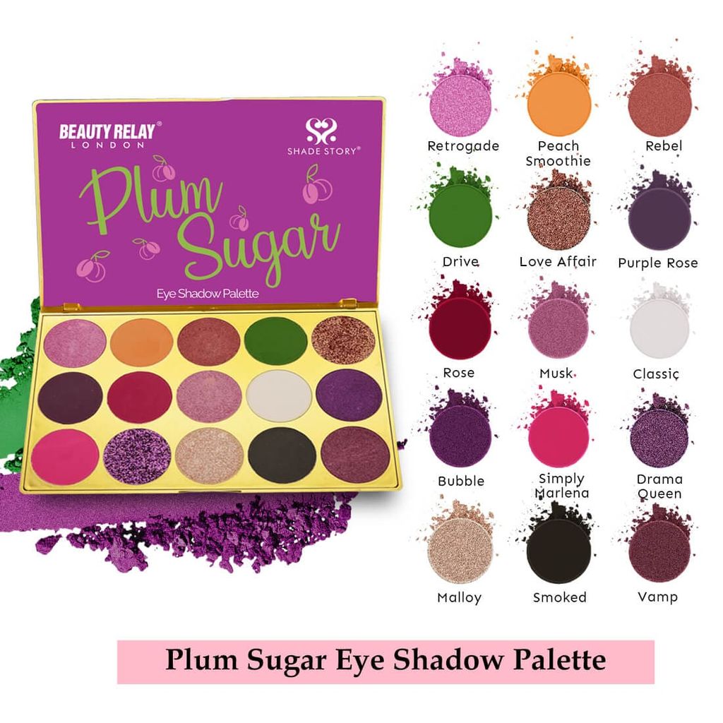 Shade Story Plum Sugar Eye Shadow Palette - 45g - Makeup - Eyes | Buy online on ZillyBuy