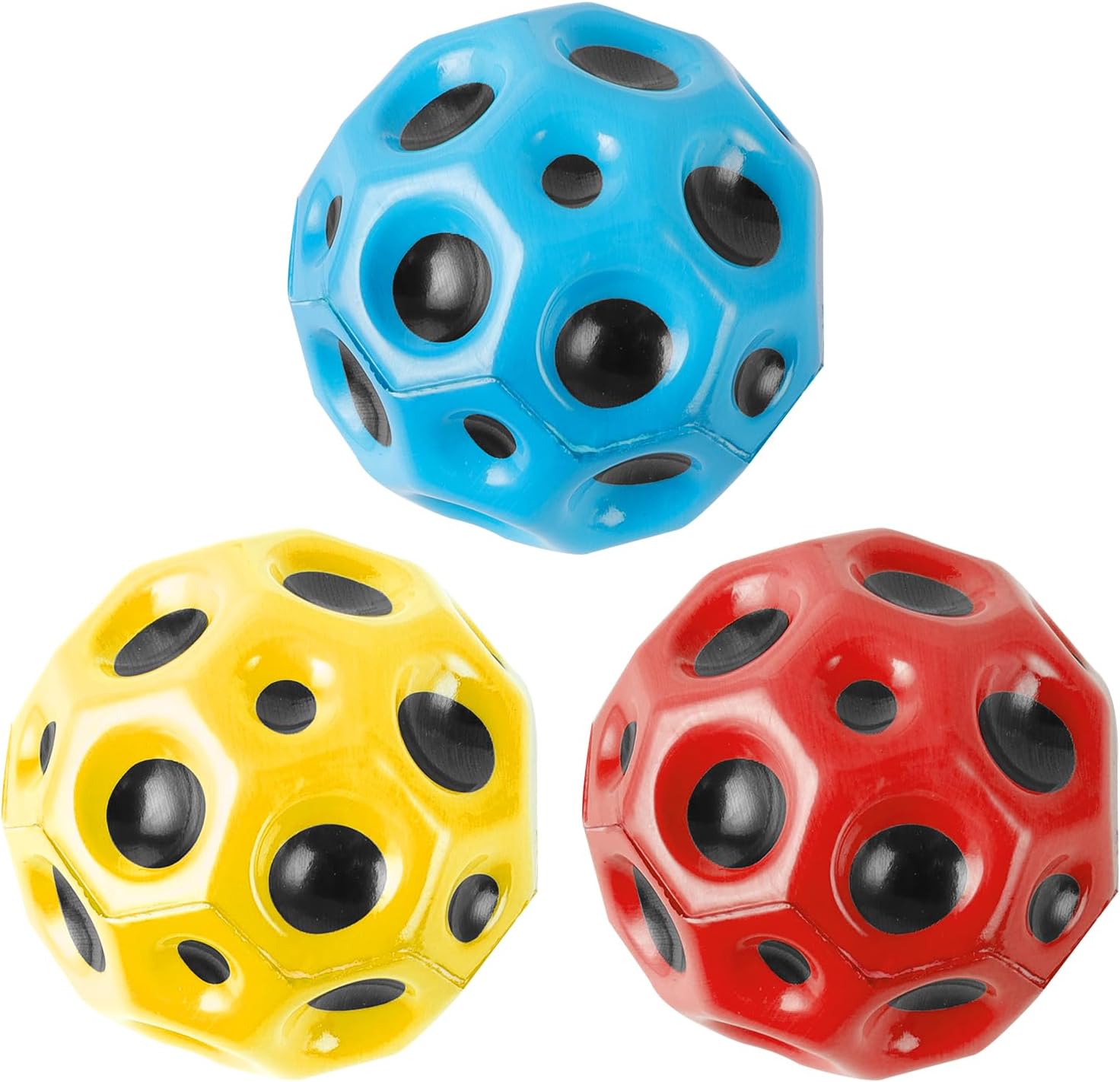 Moon Ball with High Bounce for Kids, Jumping Rubber Toy, Super Bouncy Ball for Children's Play