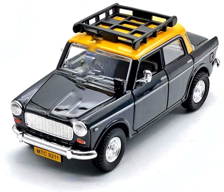 Queen 70's Toy Car | Premier Padmini Old Model Toy Car | Old Indian Miniature Toy Cars with Openable Doors (Plastic) (Black Taxi) - Toys and Games | Buy online on ZillyBuy