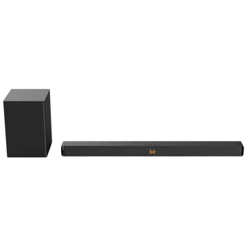 Croma 200W Soundbar with Remote (Wireless Subwoofer, 2.1 Channel, Black)