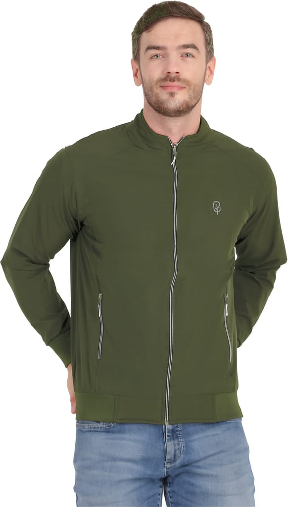 BlueFicus Men's Travel Polyester Solid Plain Sports Summer Gym Workout Running Travel Trekking and Sunscreen jacket for Men Boys Winter Casual Wear (Olive Green) - Jackets & Coats | Buy online on ZillyBuy