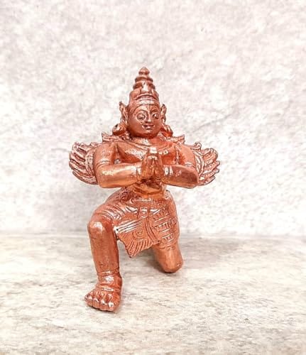 Searchers Paradise - Copper Idols garudar , 2.1 inches, Copper Handmade 78 Grams, Patina Antique Finish, Pack of 1 Piece
