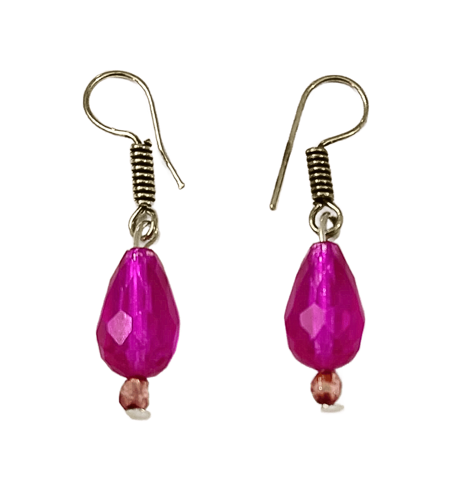 Drop Glass Bead Earrings-(ER-05)