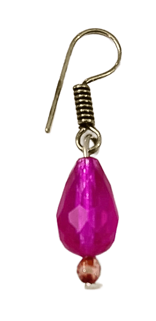 Drop Glass Bead Earrings-(ER-05)