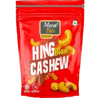MEVABITE Tasty & Healthy Hing Blast Cashews (200 Grams) | Flavoured Cashew Nuts | Masala Roasted Whole Cashews | Flavoured Roastes Dry Nuts | Protein Rich Delicious & Crunchy Cashews, Zipper