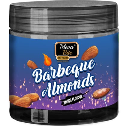 MevaBite Barbeque Roasted Almonds (200 Gram) | Spicy & Crunchy Barbeque Almonds Smokey Flavoured