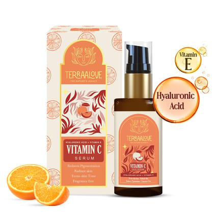 Terraalove Vitamin C Face Serum with Hyaluronic Acid + Vitamin E